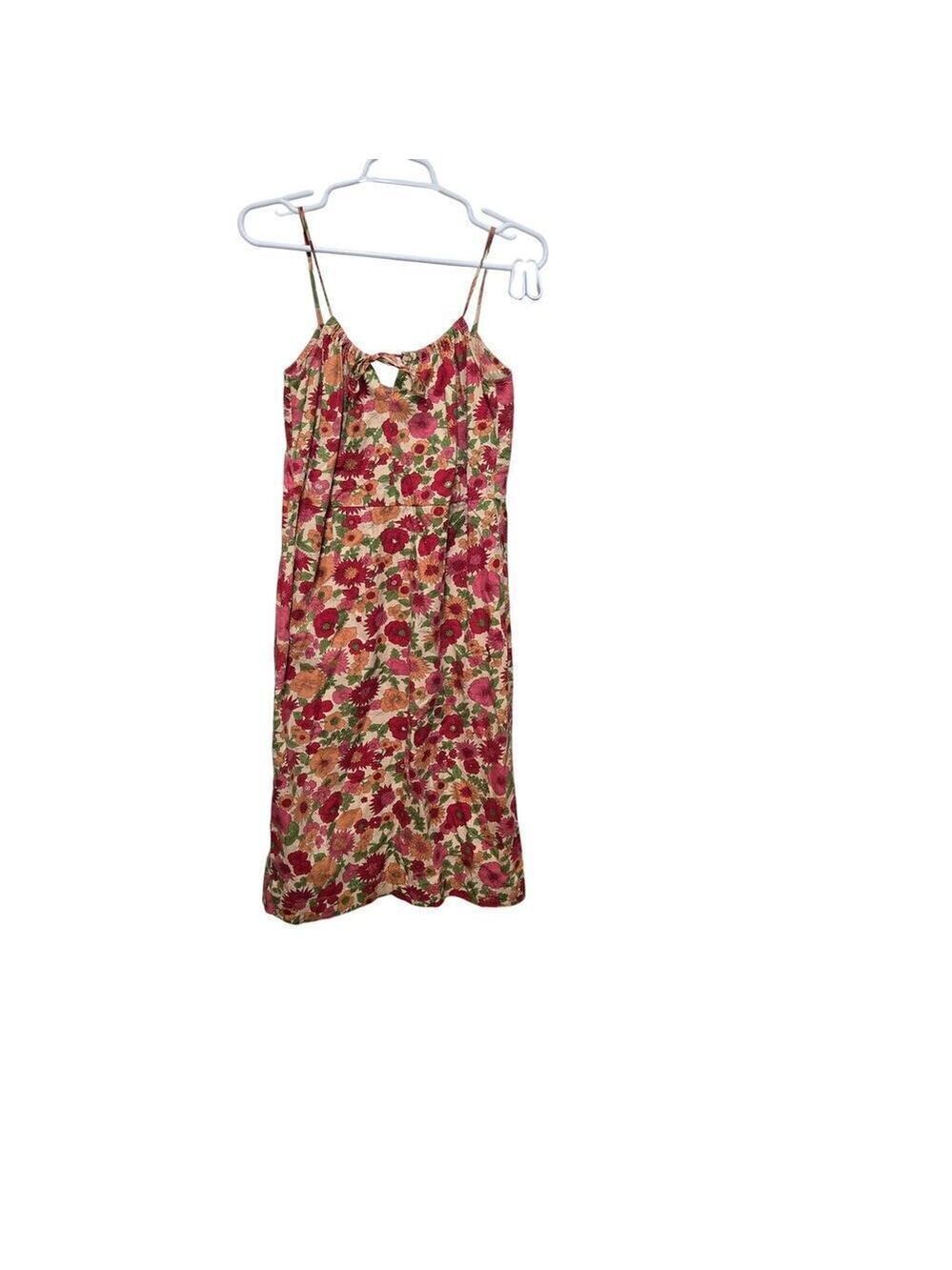 Old Navy Y2K Floral Tie Front Cotton Dress Size 8 Cottagecore Indie
